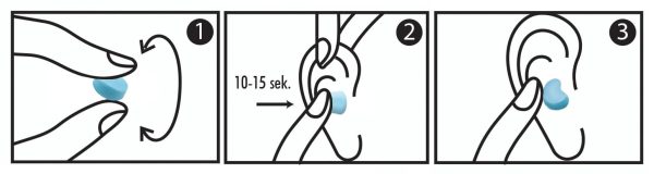 Haspro Silikoniniai Ausu Kistukai (27db) 6 Poros.melyni Militra.5