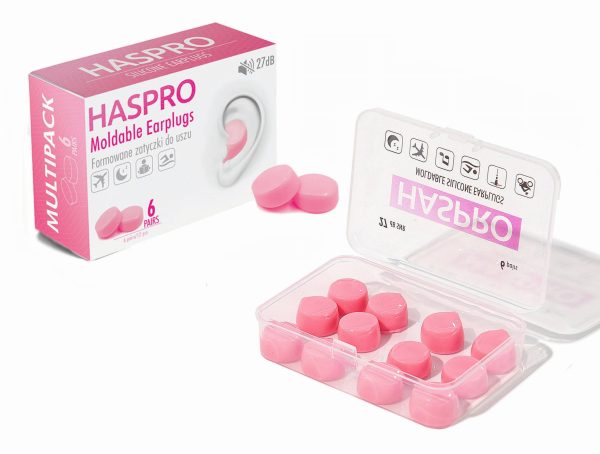 Haspro Silikoniniai Ausu Kistukai (27db) 6 Poros.roziniai Militra.