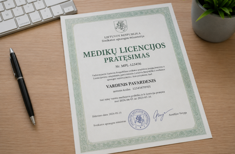 Medikų licencijos pratęsimas žingsnis po žingsnio kaip tai padaryti laiku