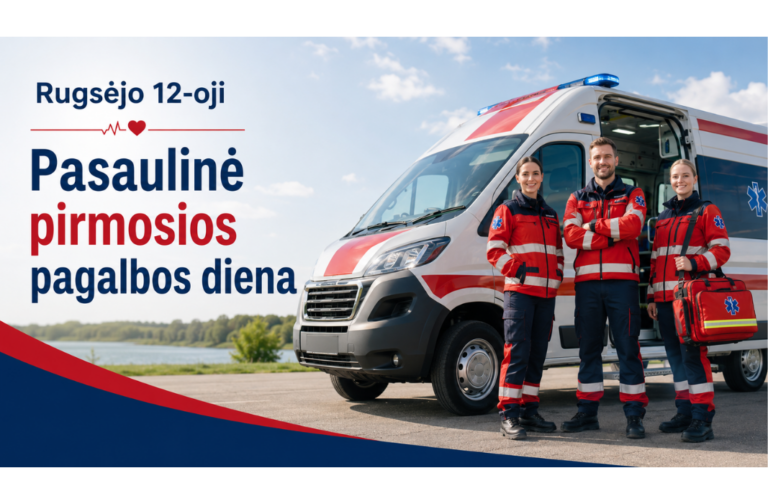Rugsėjo 12 oji – Pasaulinė pirmosios pagalbos diena: diena primenanti kad padėti gali kiekvienas