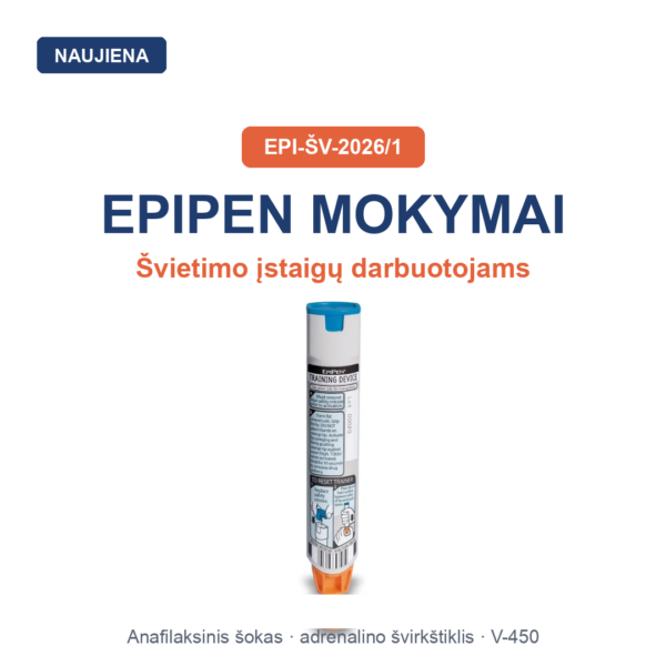 EpiPen mokymai svietimo istaigu darbuotojams